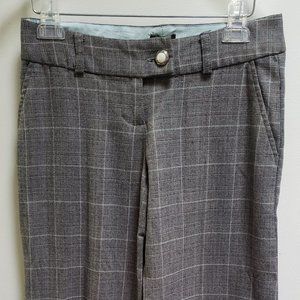 Women's Wide Leg Plaid Dress Pants